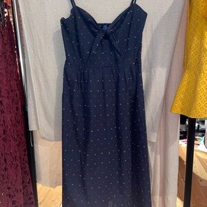 Francesca's Collections Blue Midi Sundress Spaghetti Strap Casual